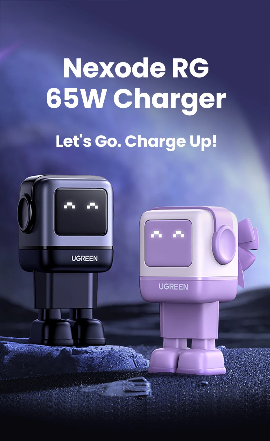 PD Charger - 65W GaN Fast Charger — Uno Robot Edition
